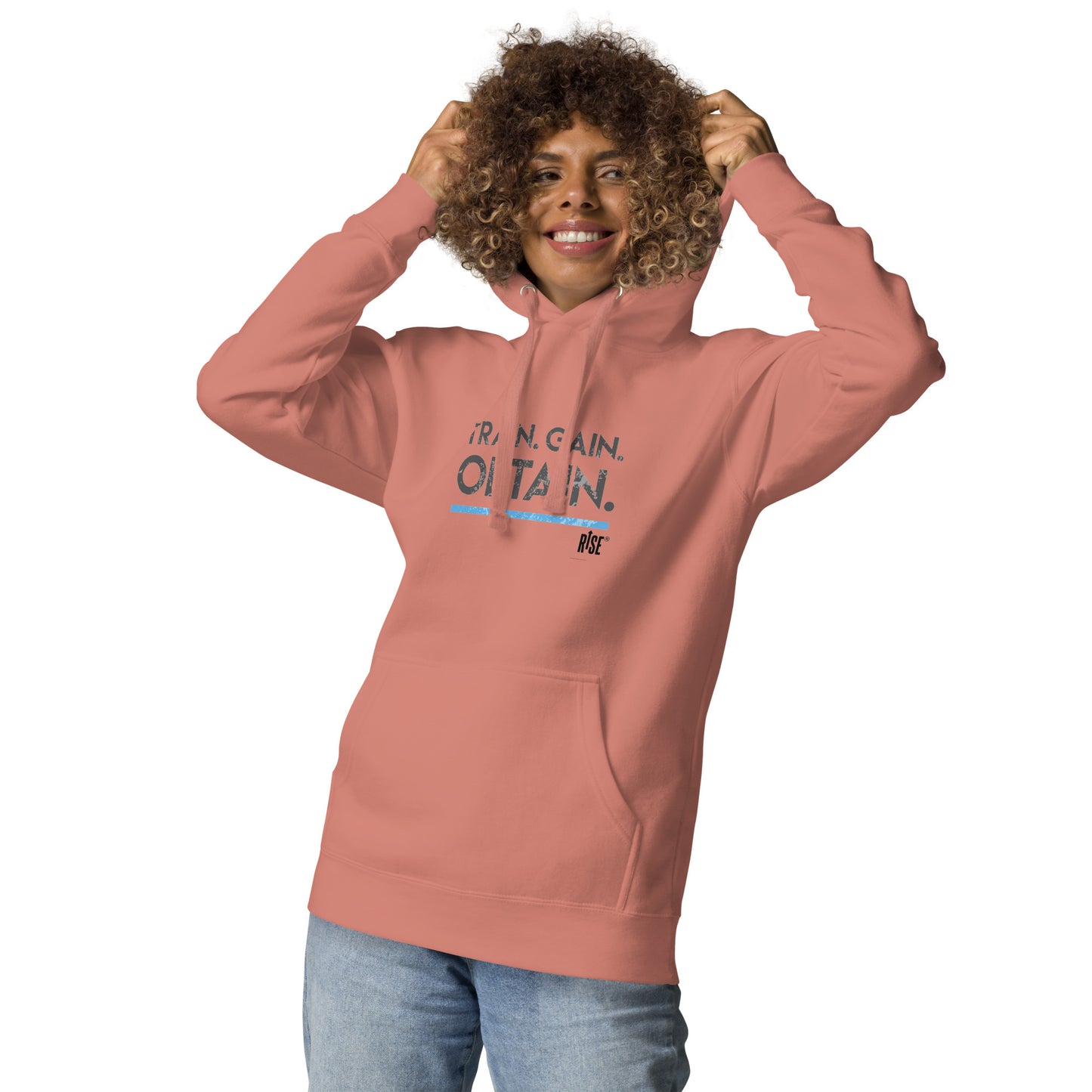 Hoodie Unisex - TRAIN. GAIN. OBTAIN DESIGN