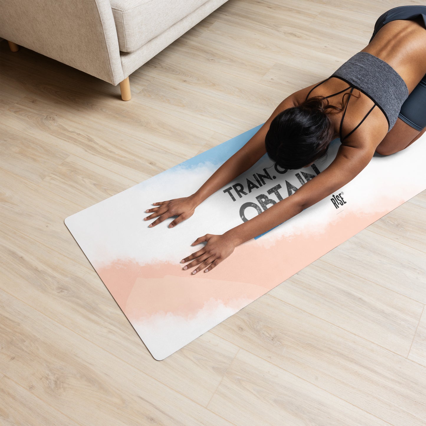 Yoga mat - TRAIN. GAIN. OBTAIN. DESIGN
