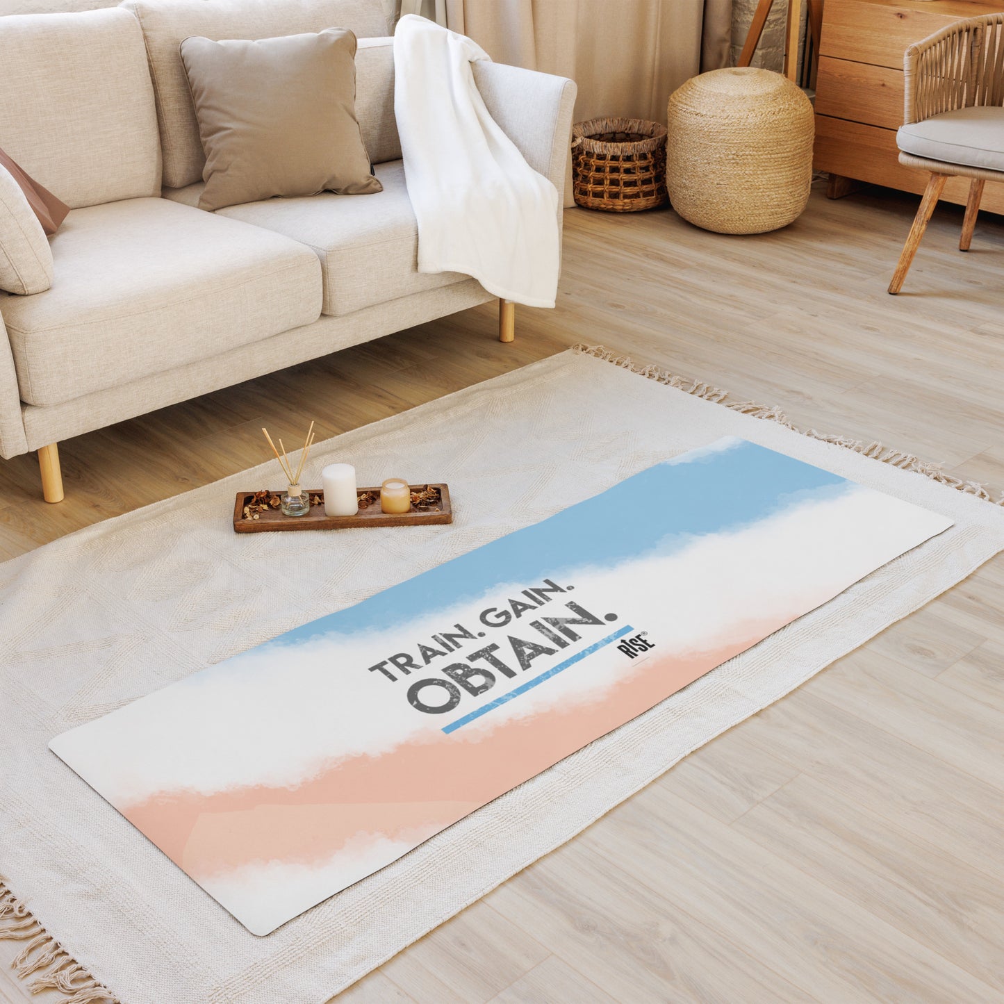 Yoga mat - TRAIN. GAIN. OBTAIN. DESIGN