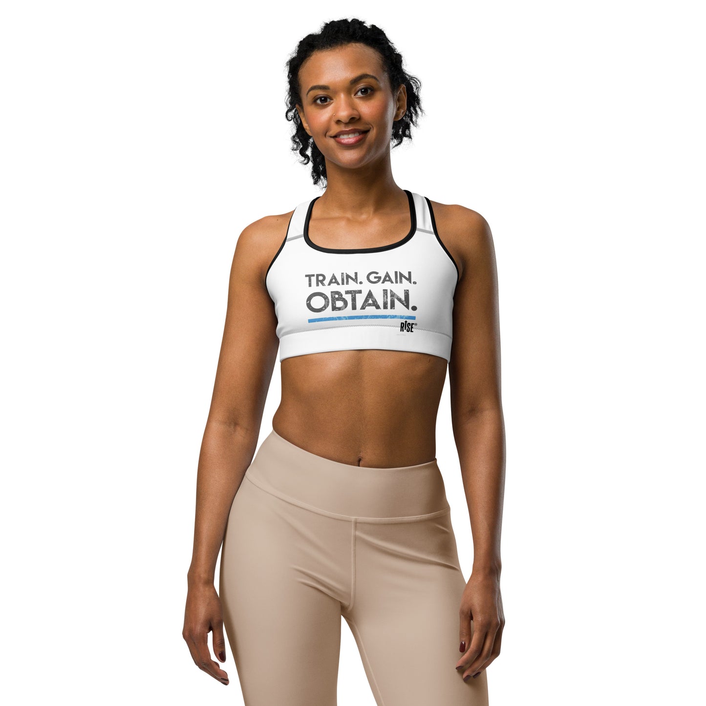 Sports bra - TRAIN. GAIN. OBTAIN DESIGN