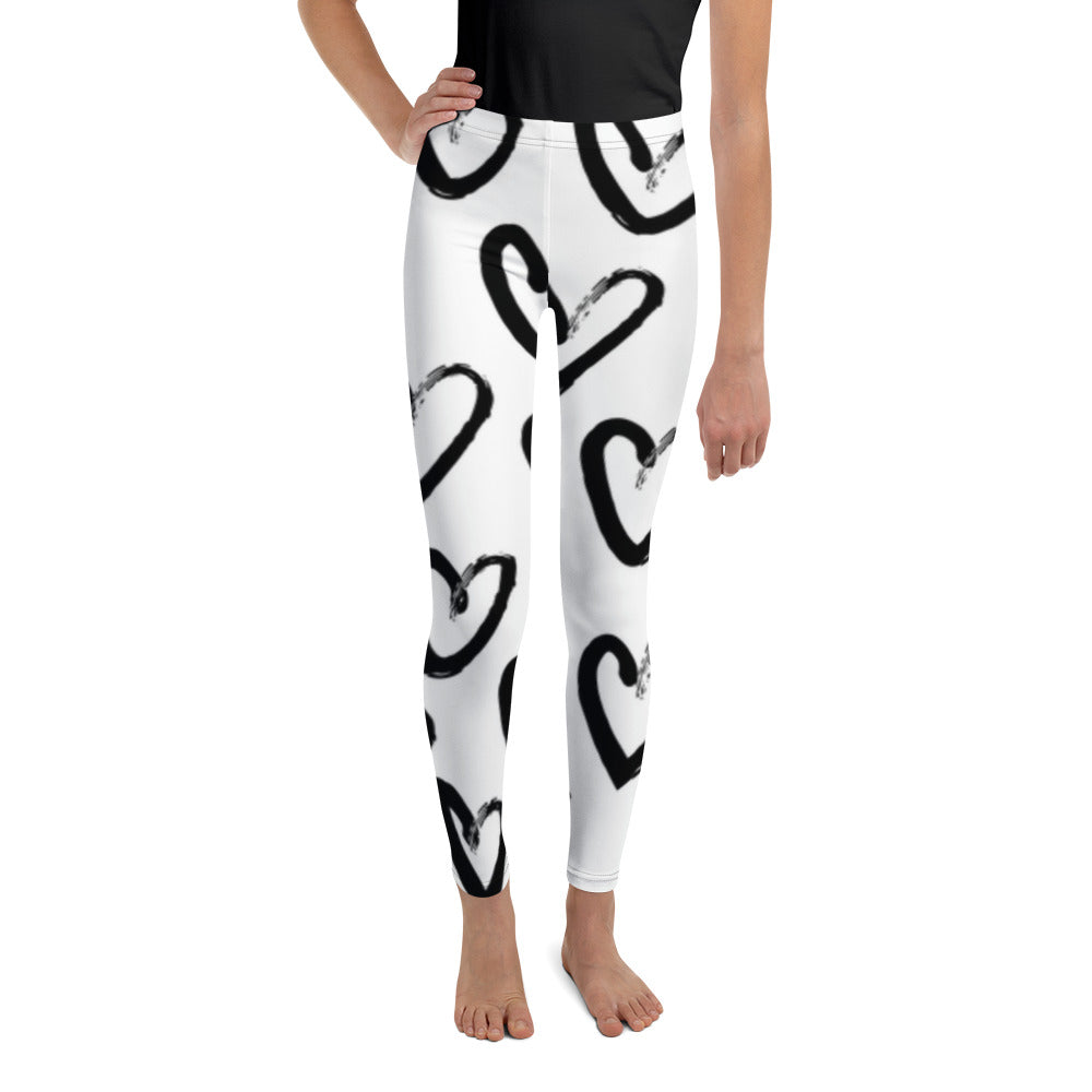 Youth Leggings - Heart Design