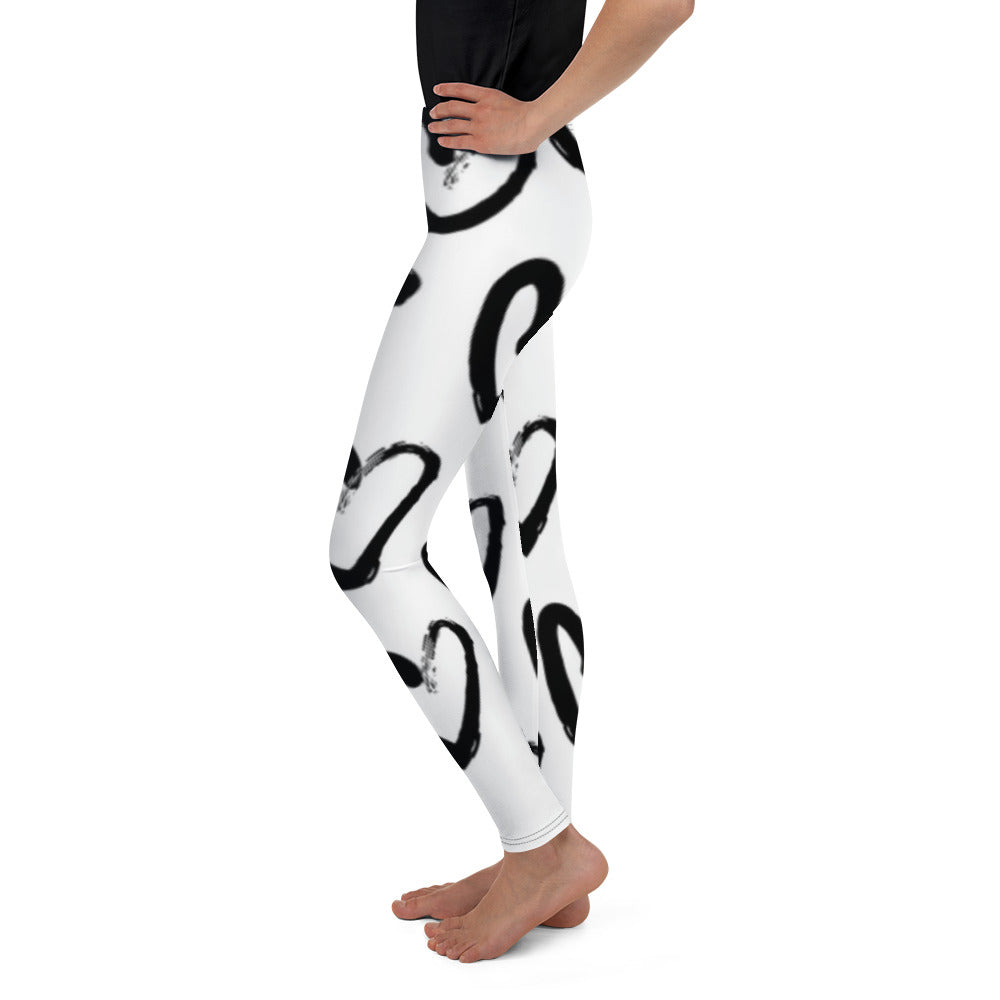 Youth Leggings - Heart Design