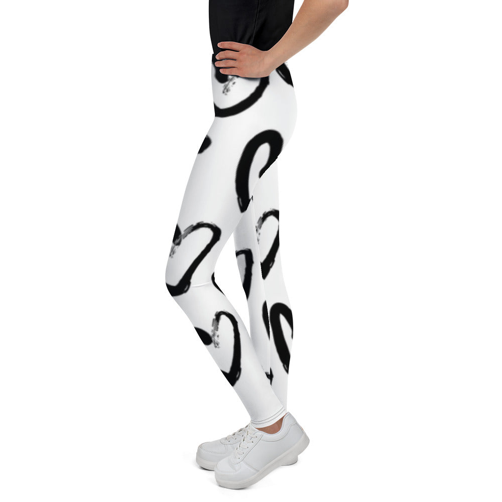 Youth Leggings - Heart Design