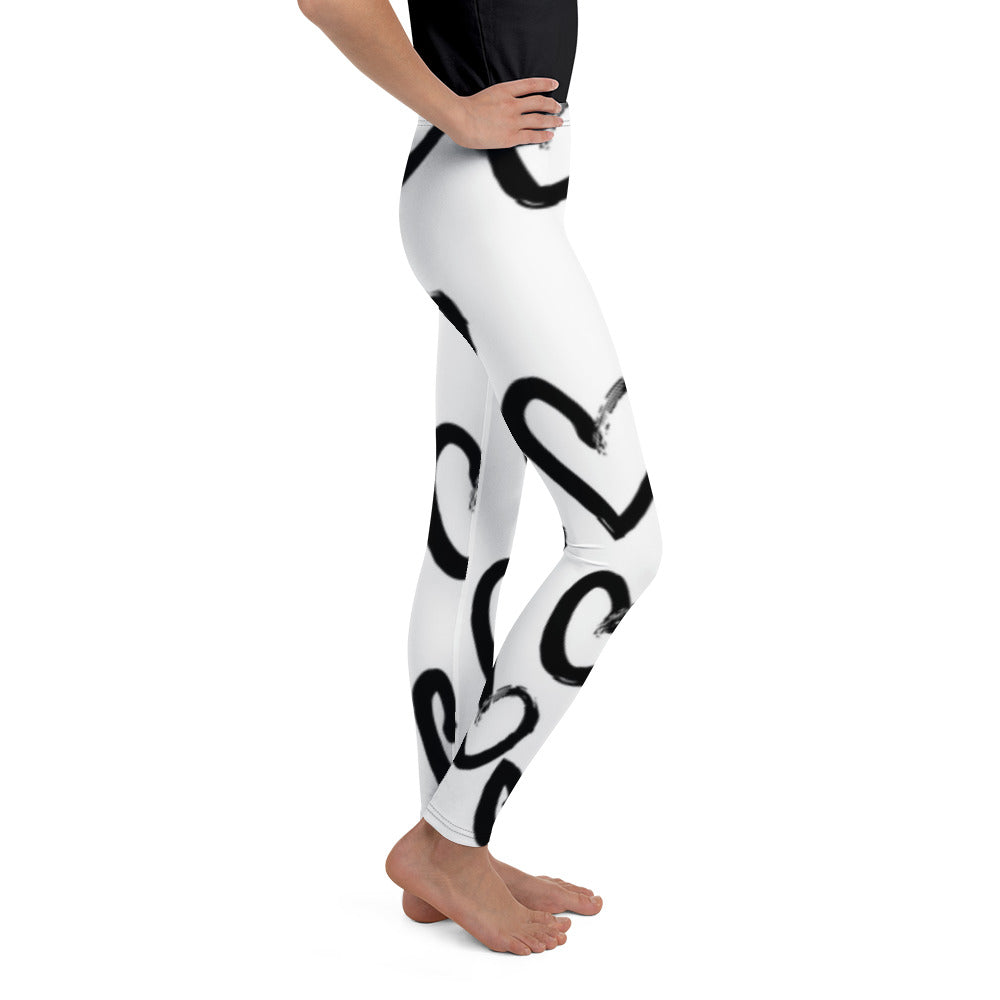 Youth Leggings - Heart Design