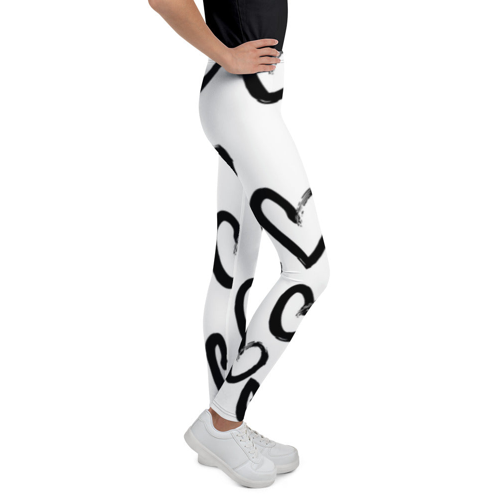 Youth Leggings - Heart Design