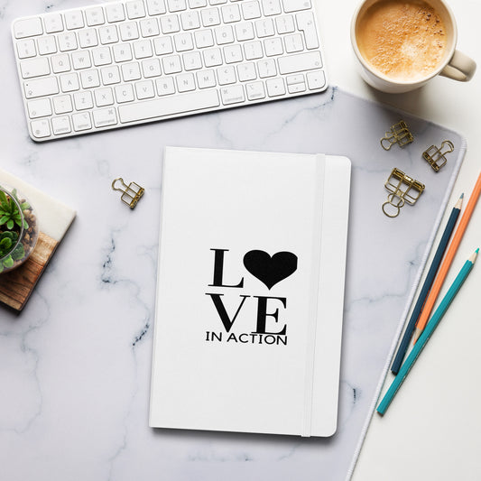 Notebook: Hardcover bound - LOVE IN ACTION DESIGN