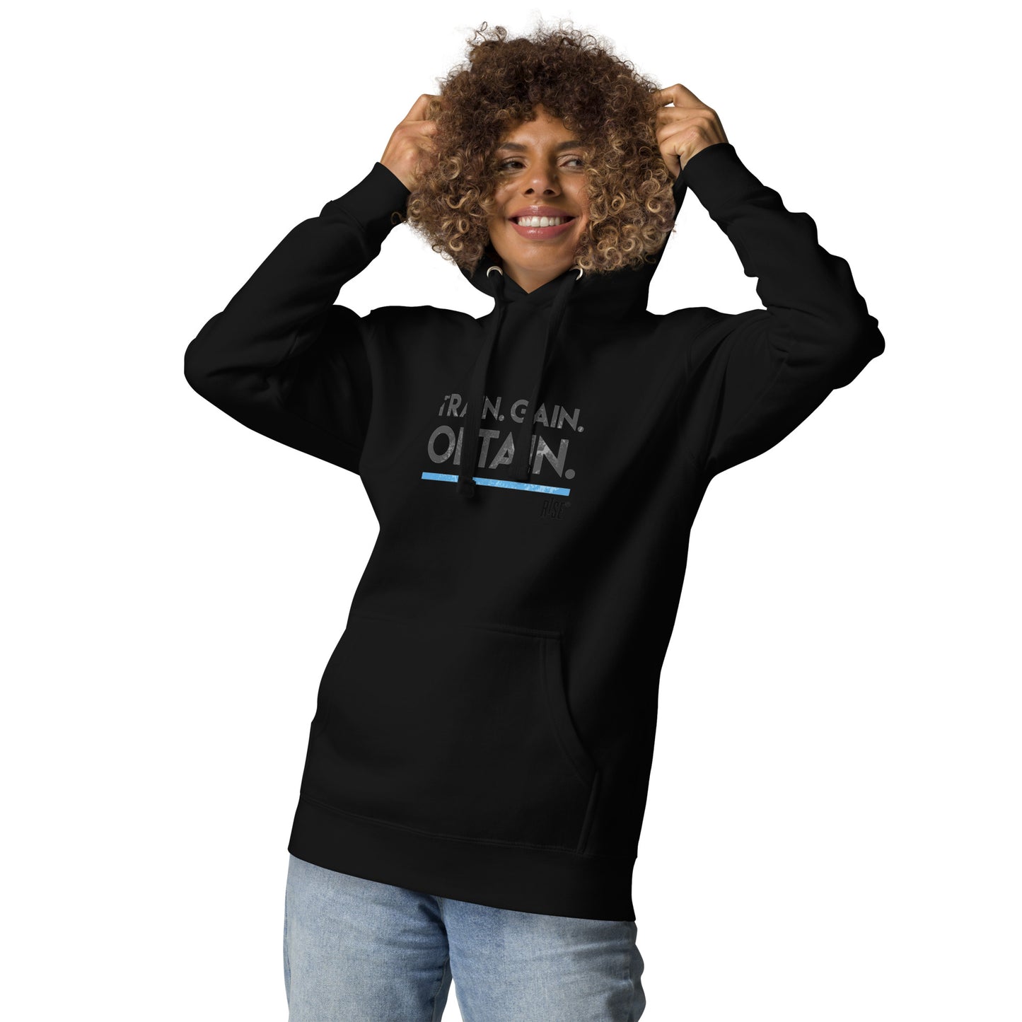 Hoodie Unisex - TRAIN. GAIN. OBTAIN DESIGN