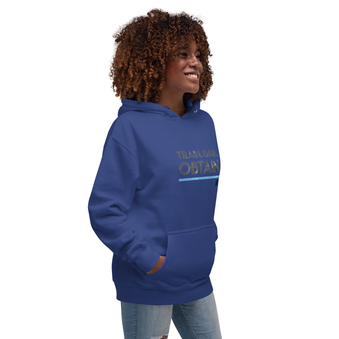 Hoodie Unisex - TRAIN. GAIN. OBTAIN DESIGN