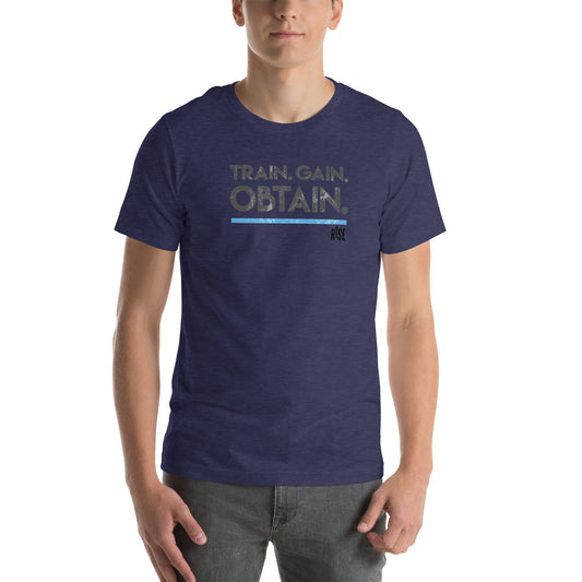 T-shirt Unisex - TRAIN. GAIN. OBTAIN DESIGN