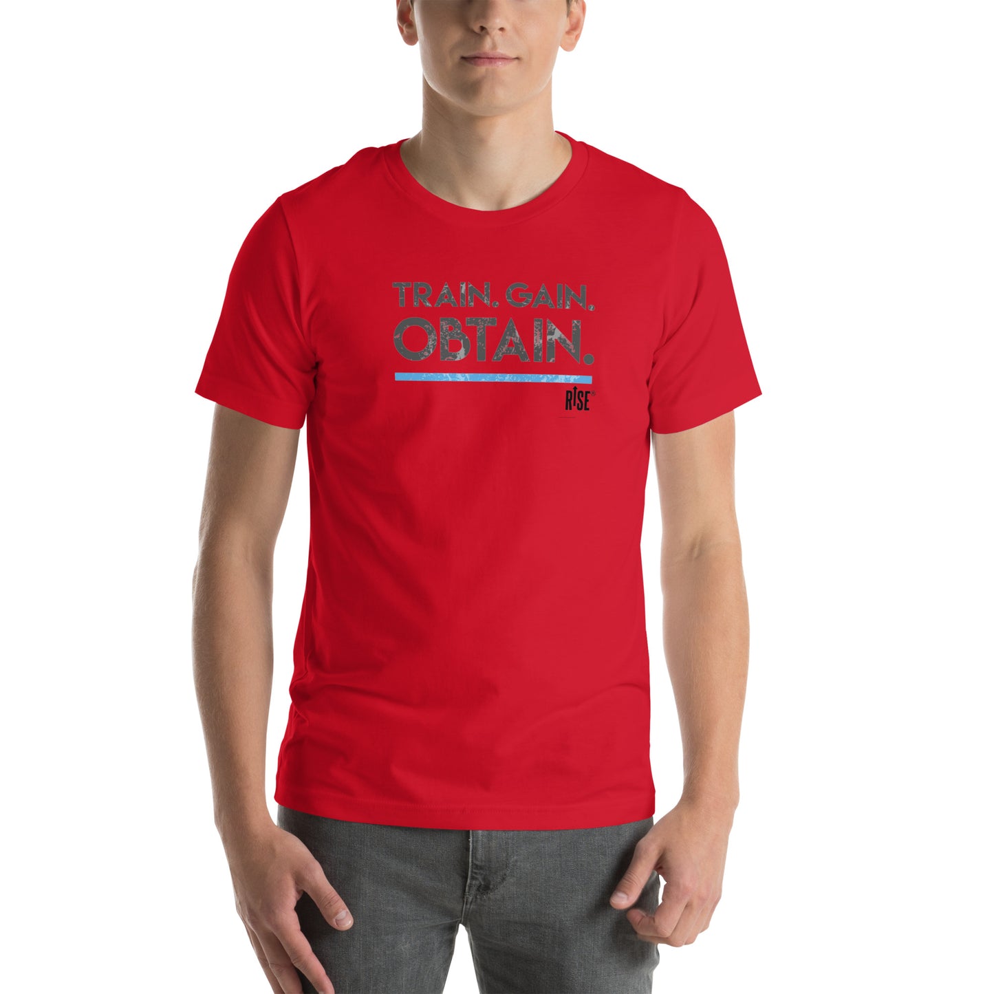 T-shirt Unisex - TRAIN. GAIN. OBTAIN DESIGN