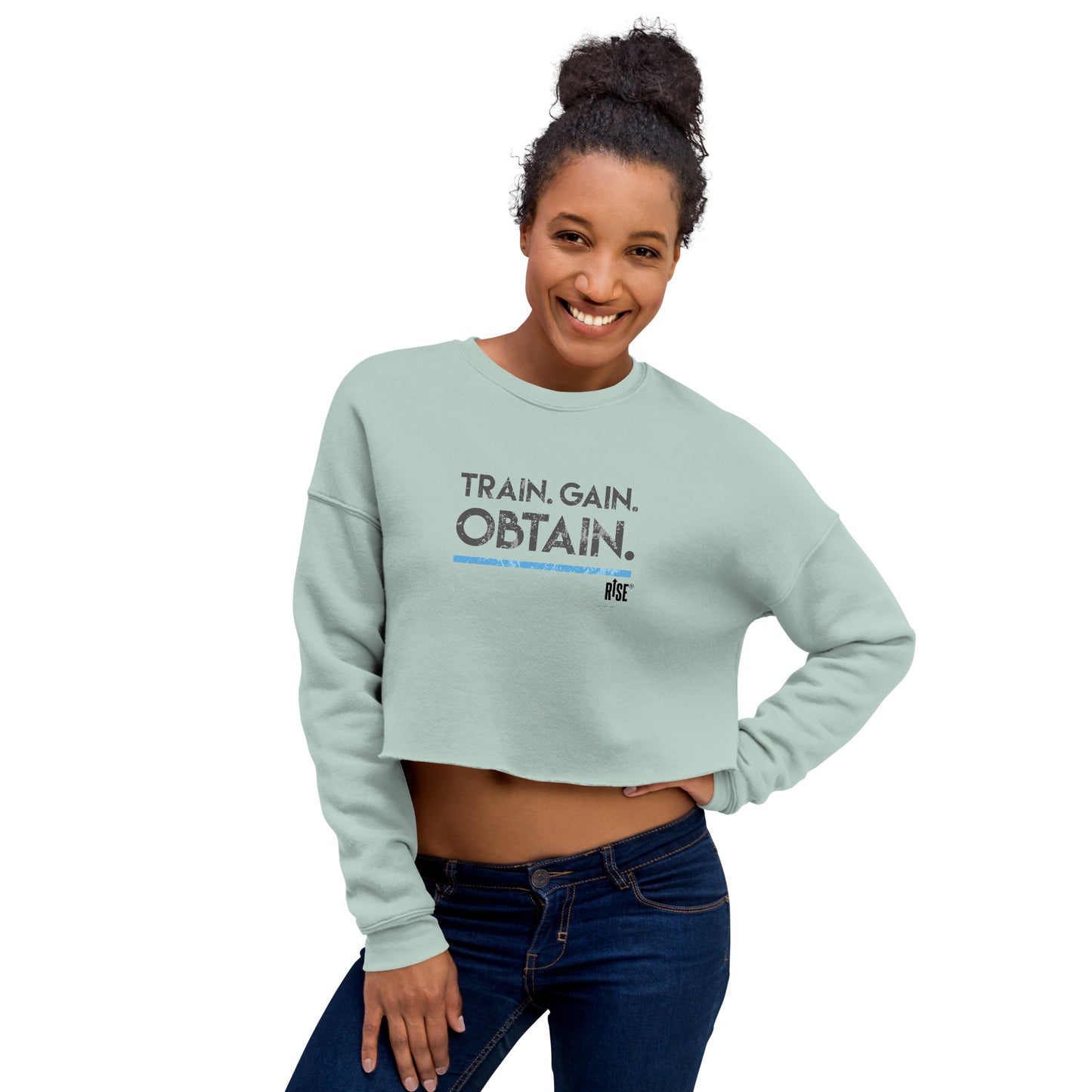 Crop Sweatshirt - TRAIN. GAIN. OBTAIN. DESIGN