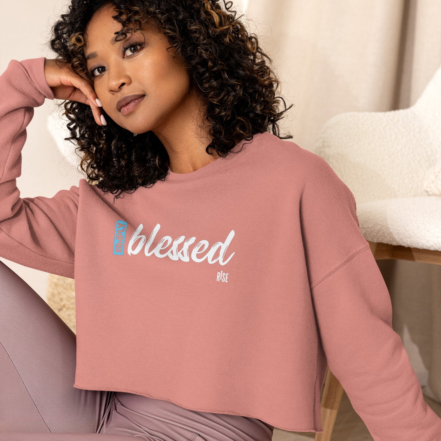 Crop Sweatshirt - SIMPLY BLESSED DESIGN