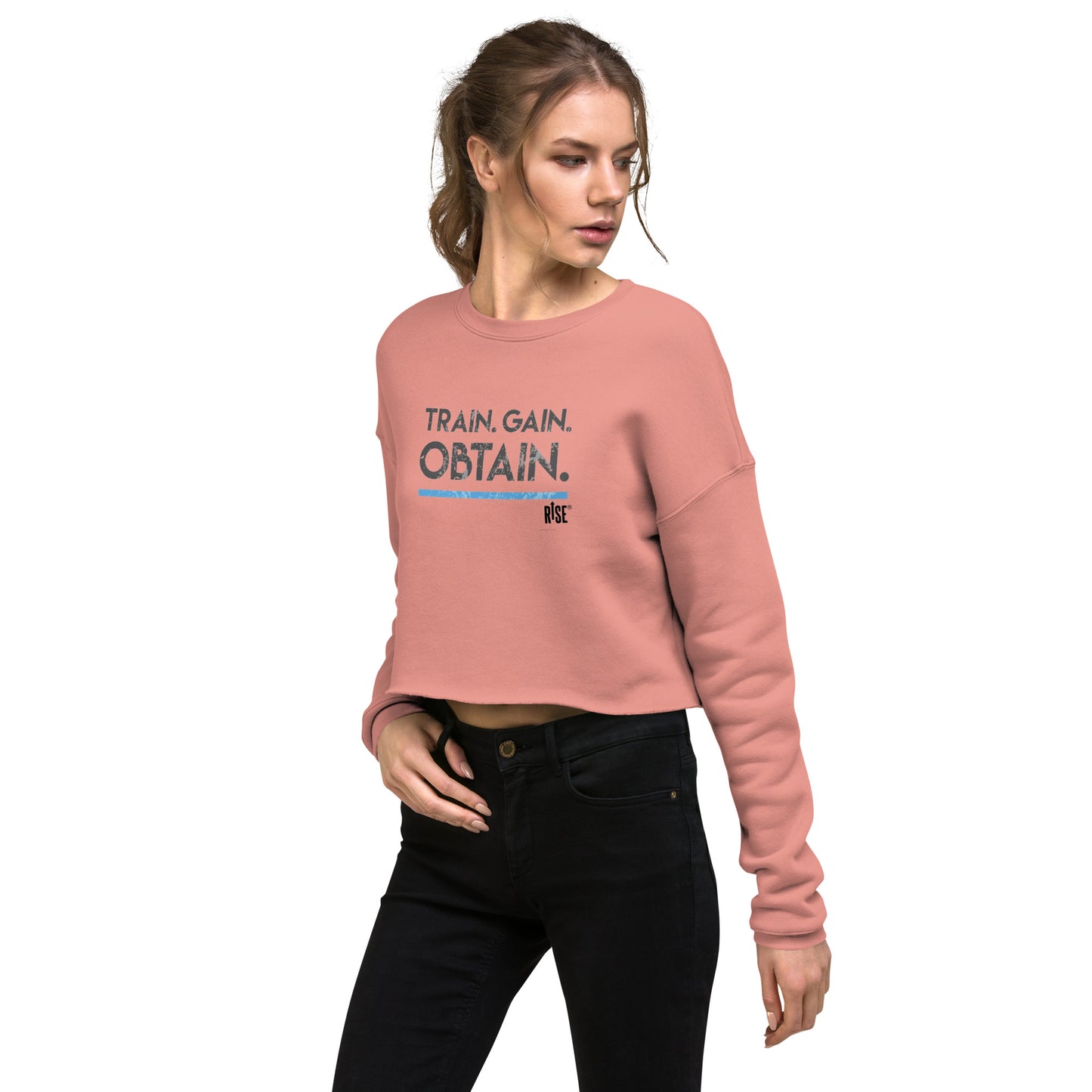 Crop Sweatshirt - TRAIN. GAIN. OBTAIN. DESIGN