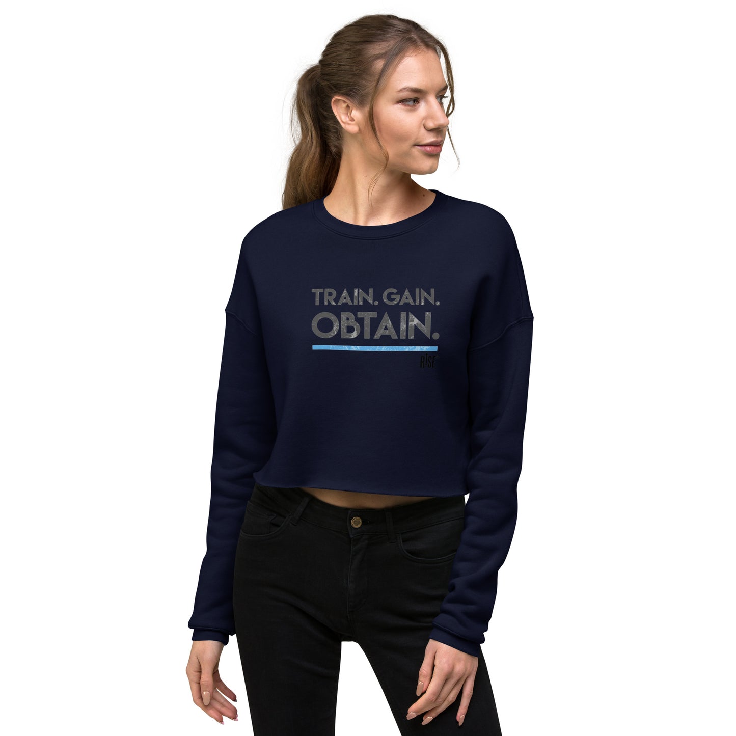 Crop Sweatshirt - TRAIN. GAIN. OBTAIN. DESIGN